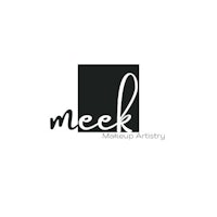 a logo for meek makeup artistry